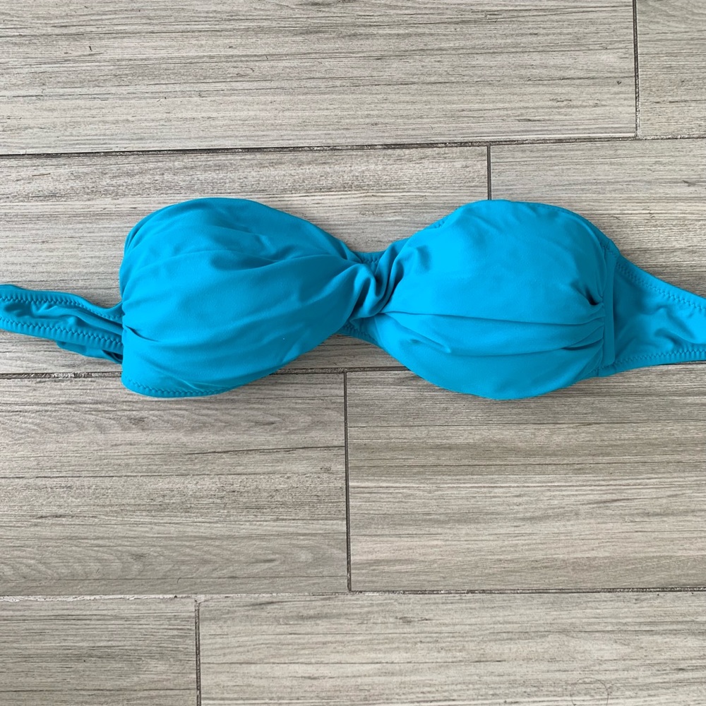 Blue bikini top